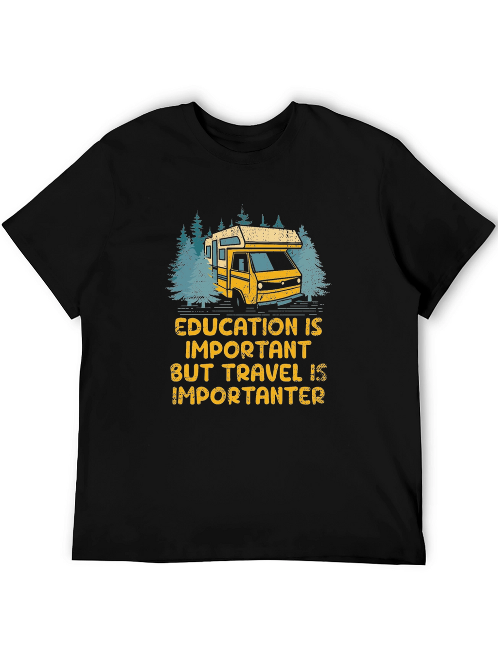 Travel is Importanter T-Shirt - Camper Van Design