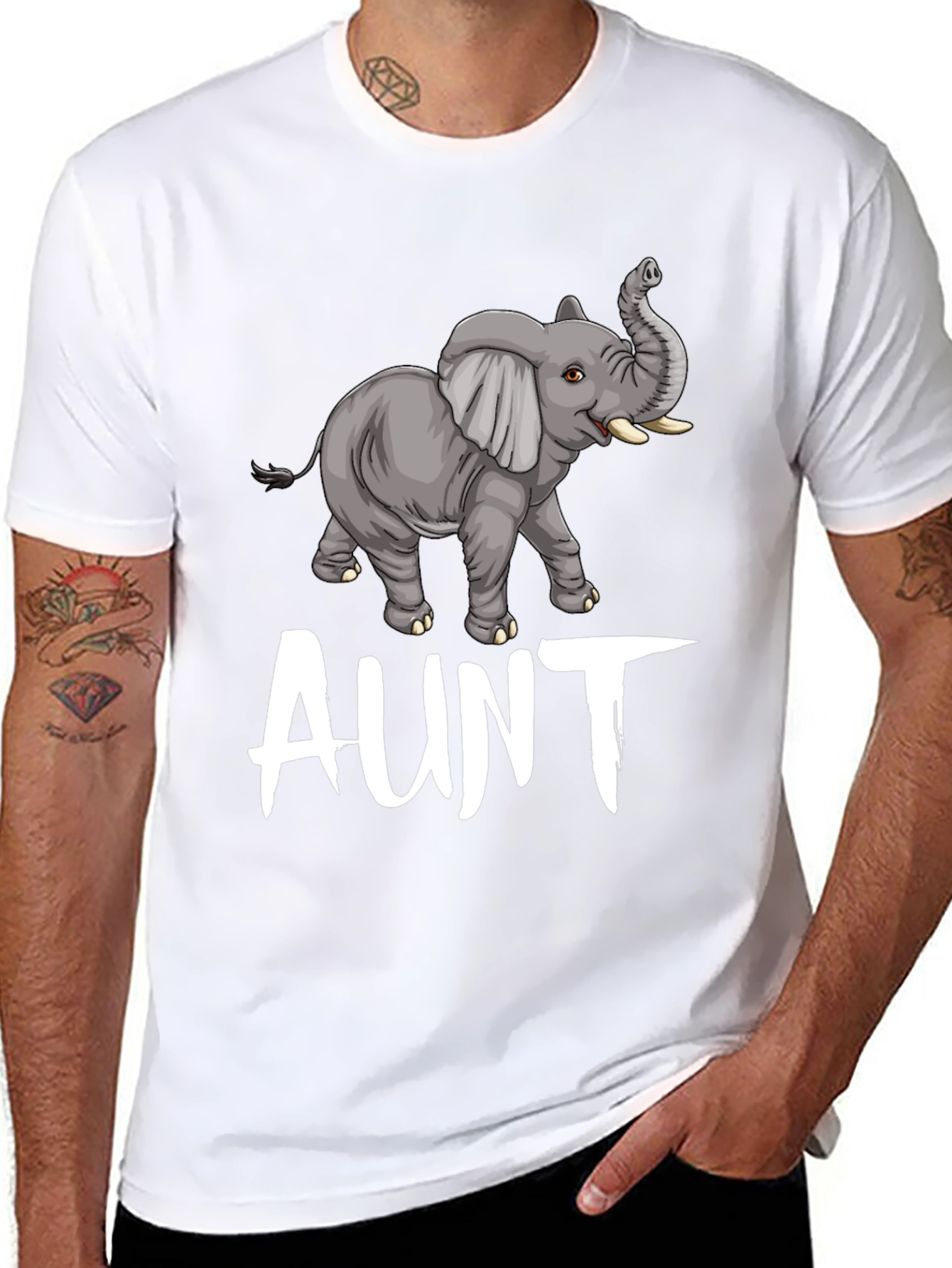 Elephant Aunt T-Shirt - Cute Family Tee