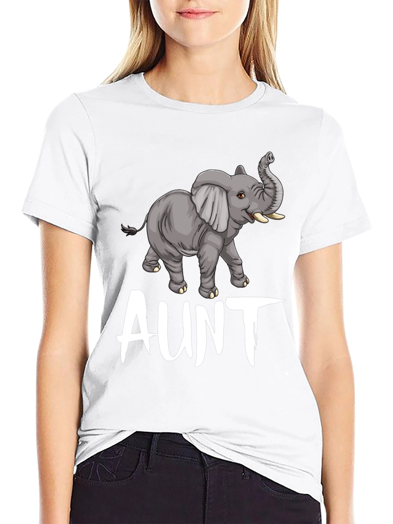 Elephant Aunt T-Shirt - Cute Family Tee
