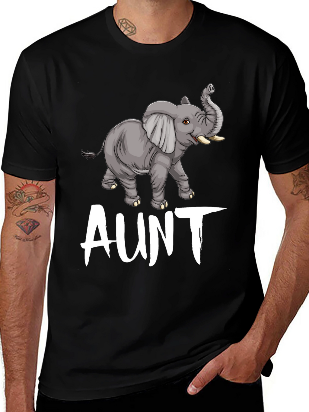 Elephant Aunt T-Shirt - Cute Family Tee
