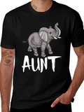 Elephant Aunt T-Shirt - Cute Family Tee