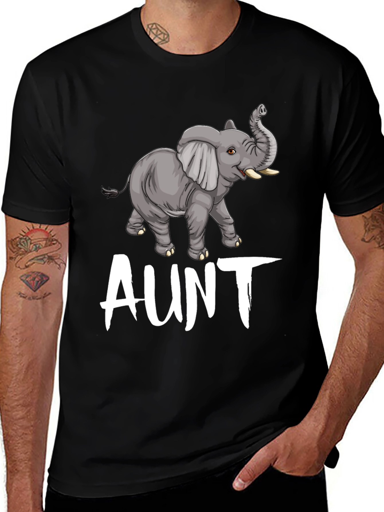 Elephant Aunt T-Shirt - Cute Family Tee