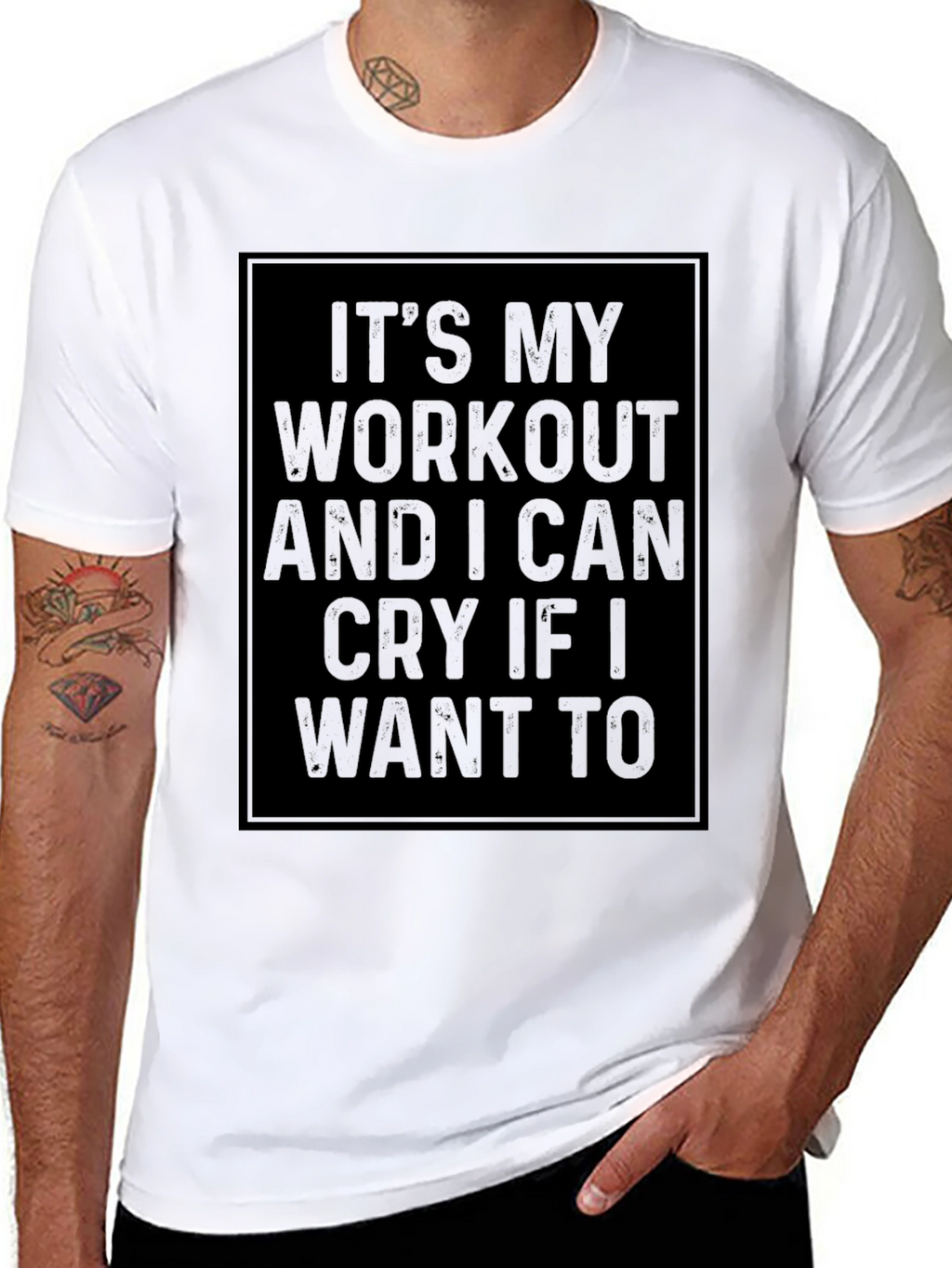 Workout Cry T-Shirt Funny Gym Apparel