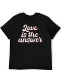 Love is the Answer Graphic T-Shirt - Black