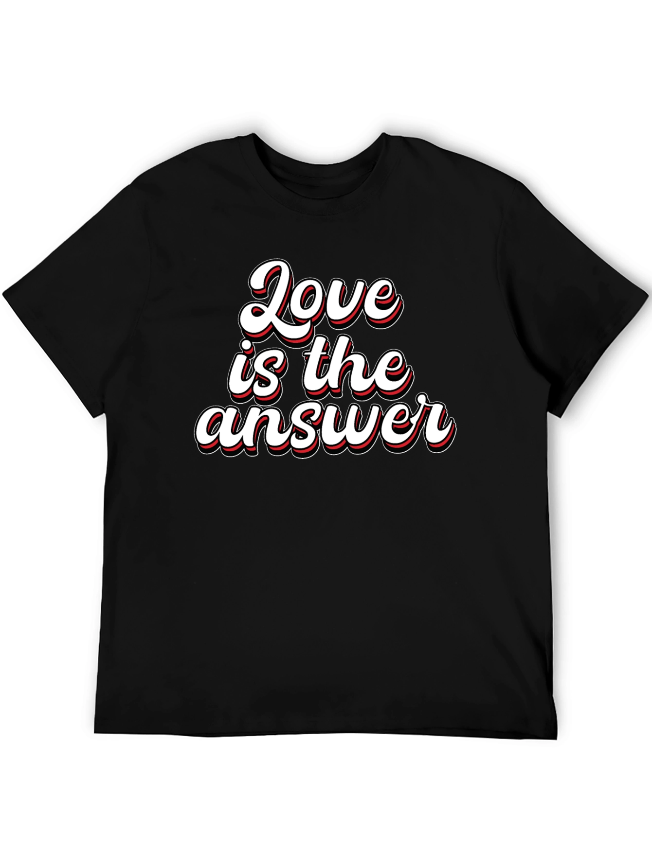 Love is the Answer Graphic T-Shirt - Black