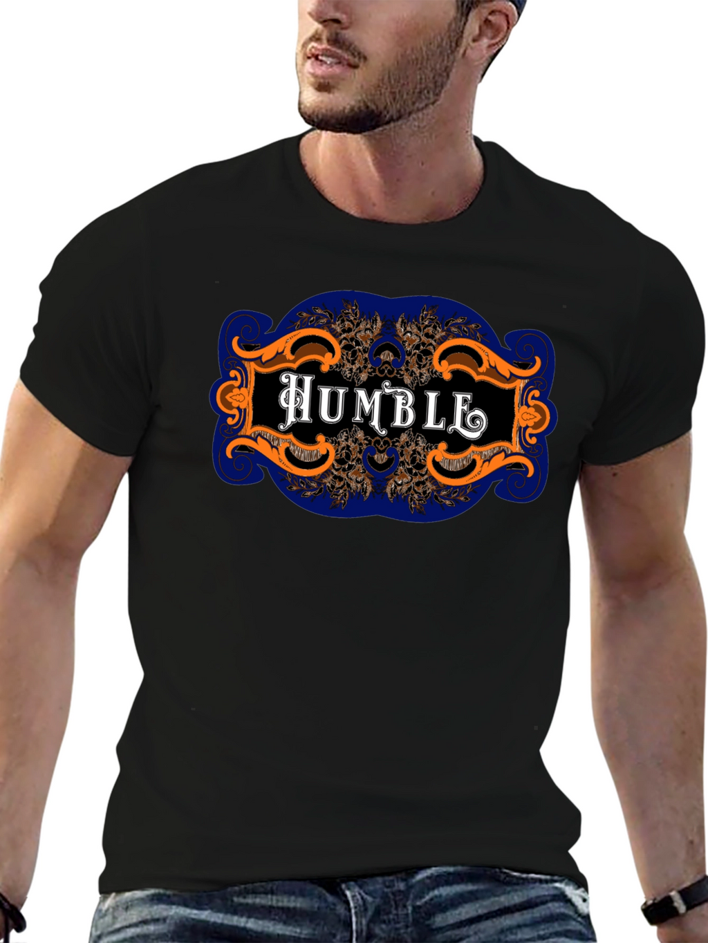 Humble Graphic Print Black Tee