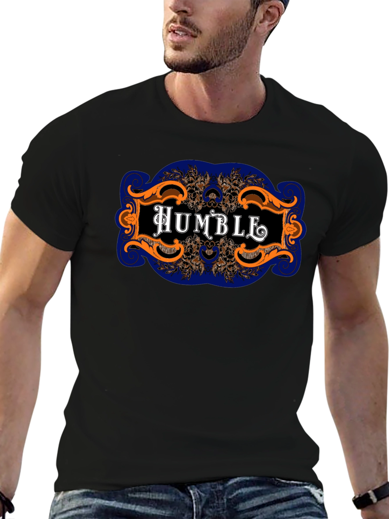 Humble Graphic Print Black Tee