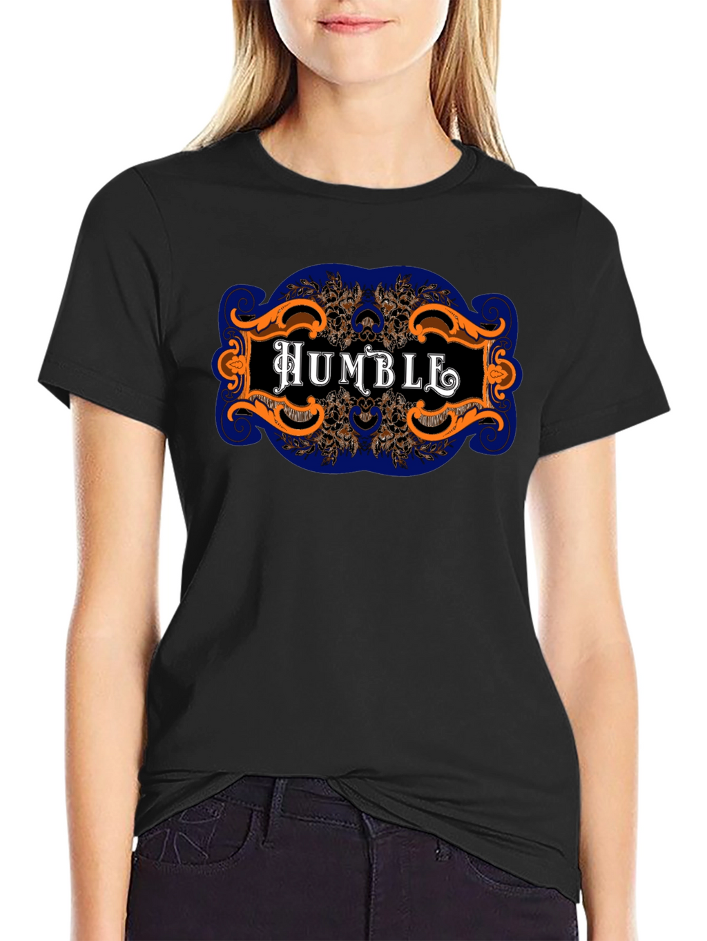 Humble Graphic Print Black Tee