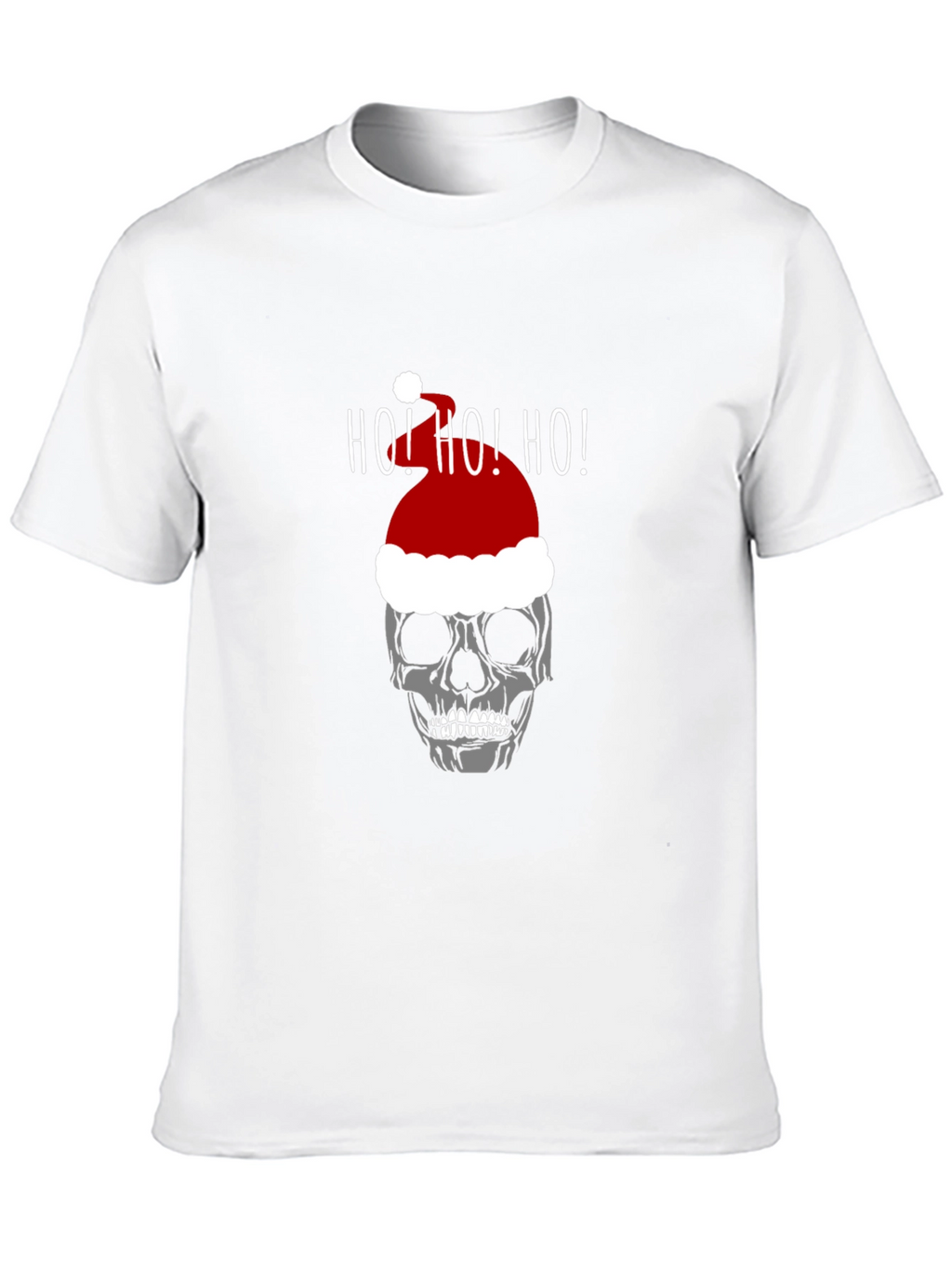 Skull Santa Hat Ho! Ho! Ho! T-Shirt