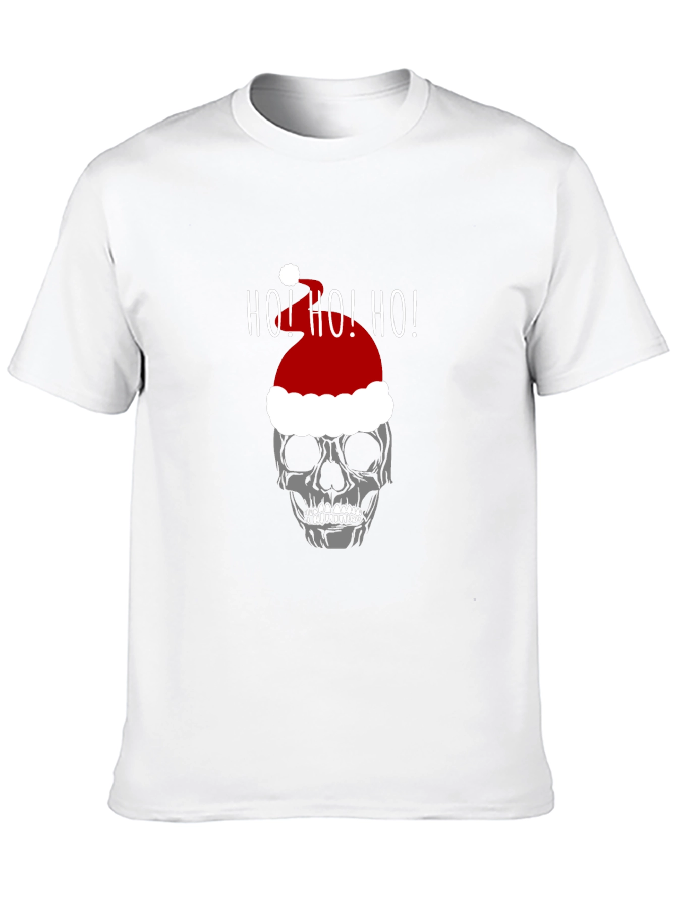 Skull Santa Hat Ho! Ho! Ho! T-Shirt