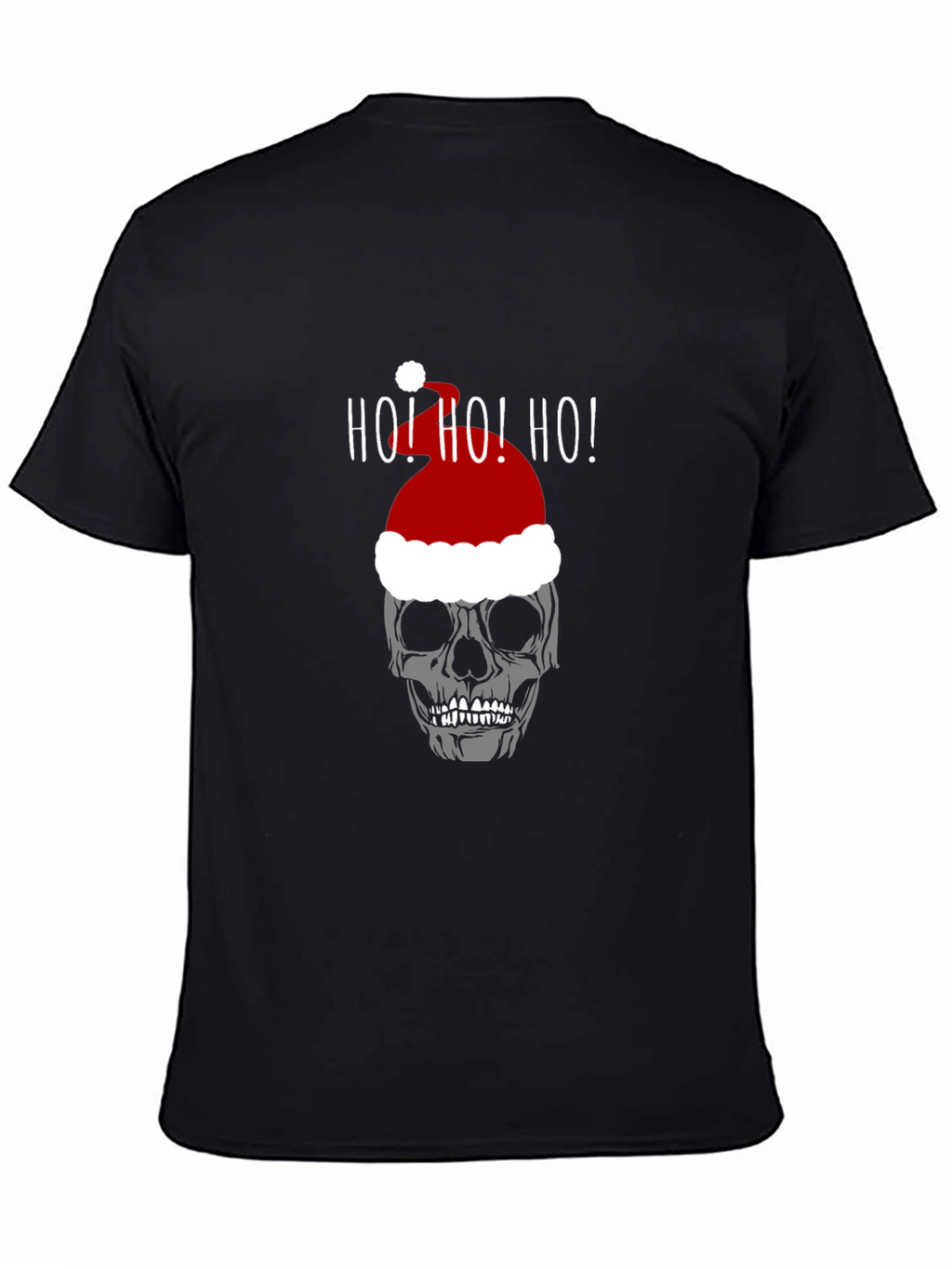 Skull Santa Hat Ho! Ho! Ho! T-Shirt