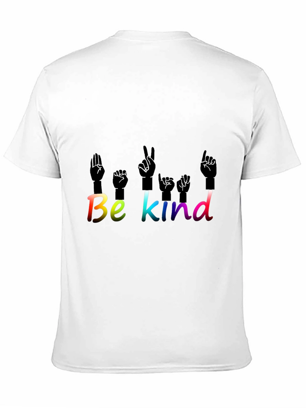 Be Kind T-Shirt ASL Hand Sign Language Rainbow