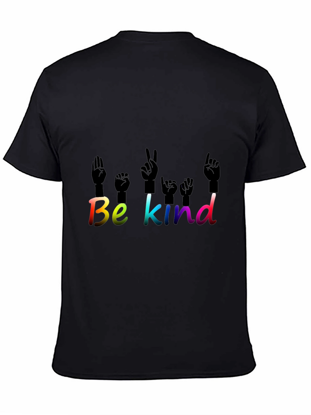 Be Kind T-Shirt ASL Hand Sign Language Rainbow