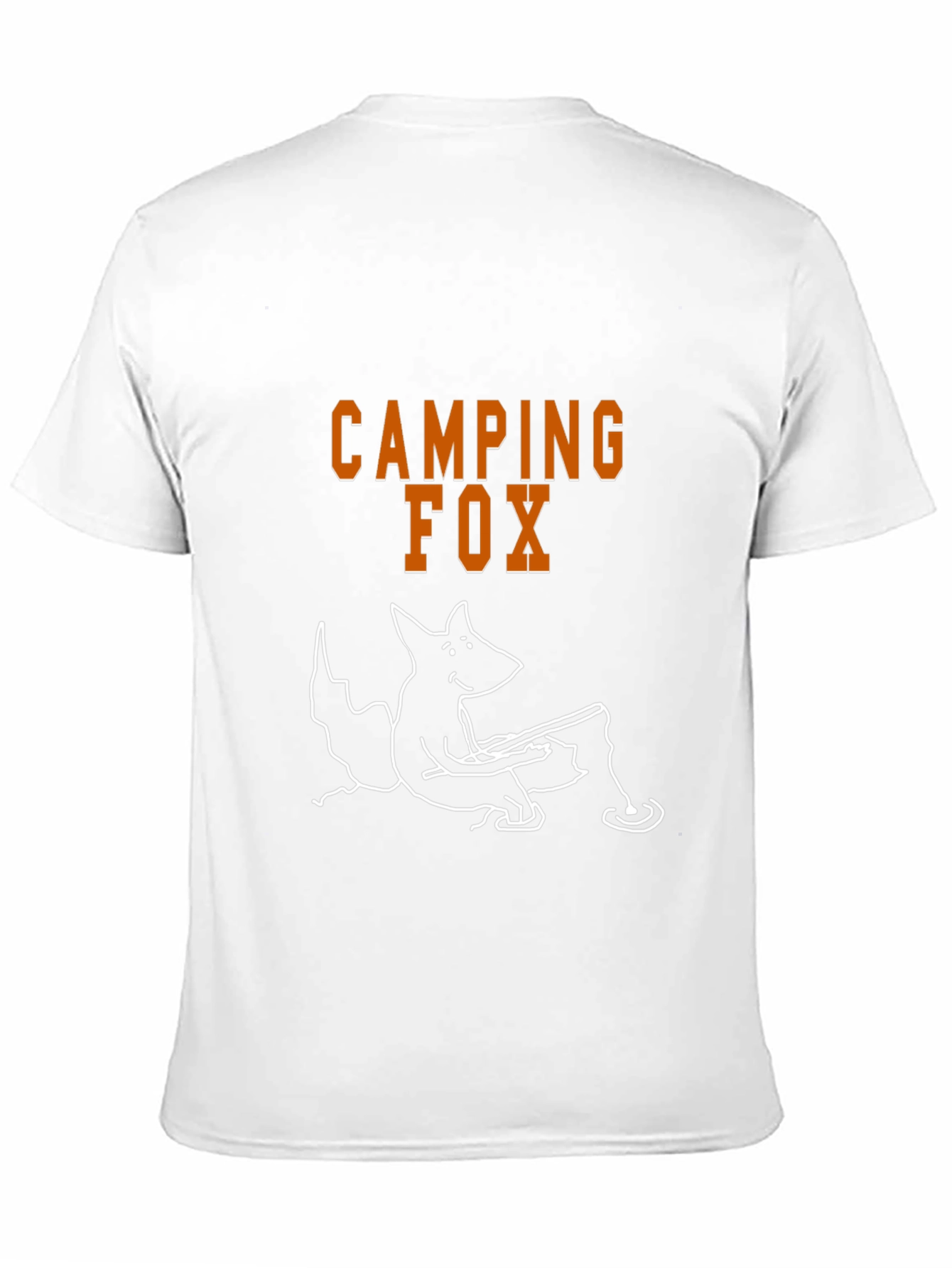 Camping Fox Graphic Tee - Black Cotton T-Shirt