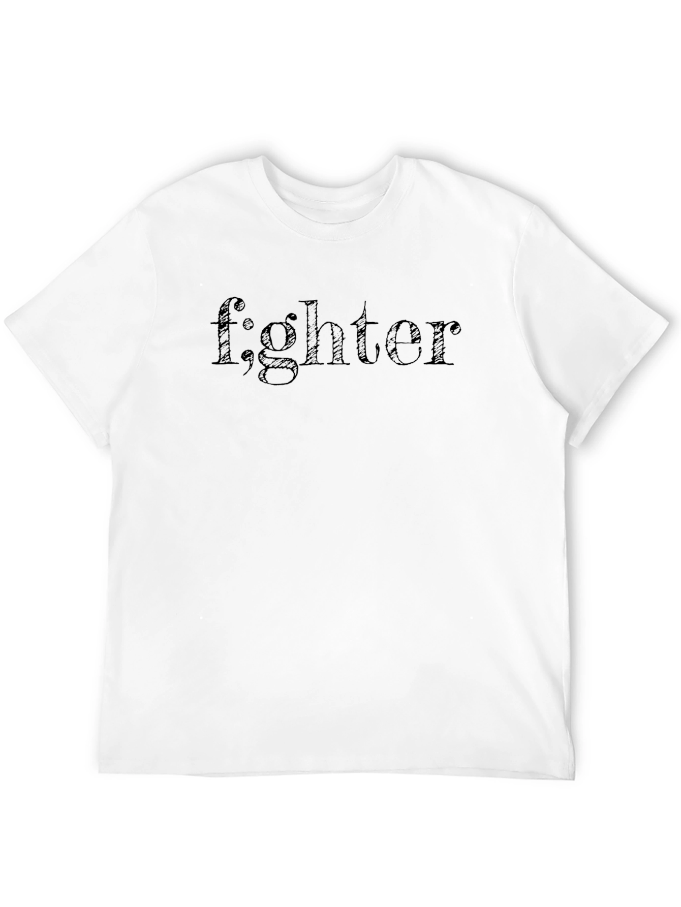 Fighter Black Cotton T-Shirt - Edgy Graphic Tee