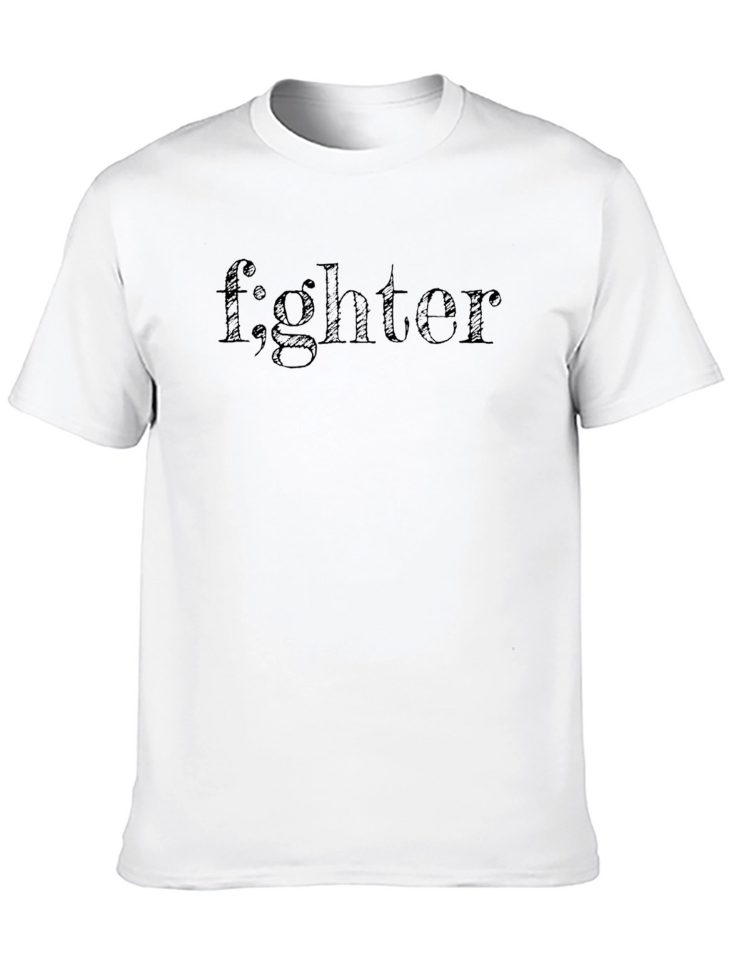 Fighter Black Cotton T-Shirt - Edgy Graphic Tee