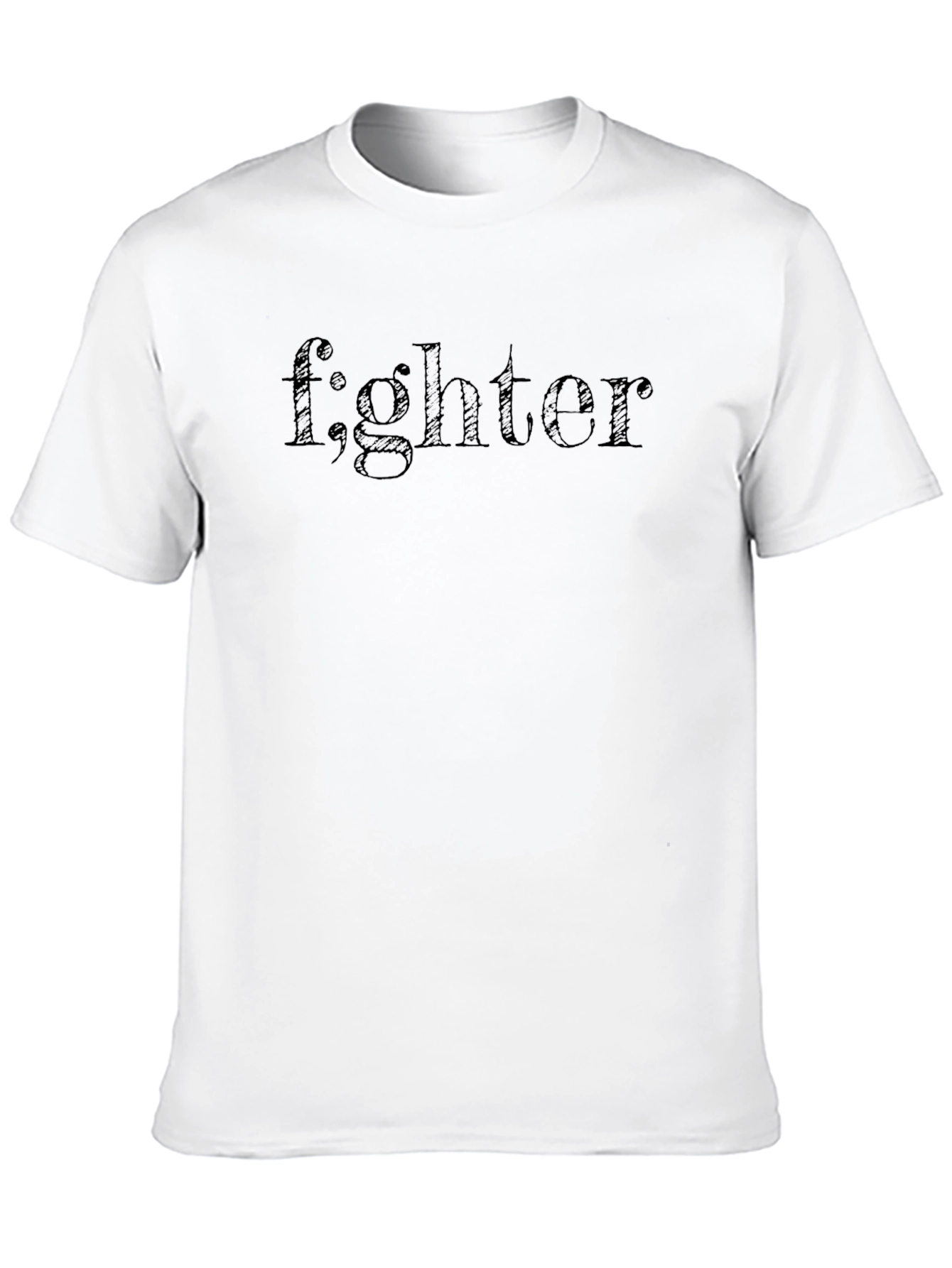 Fighter Black Cotton T-Shirt - Edgy Graphic Tee