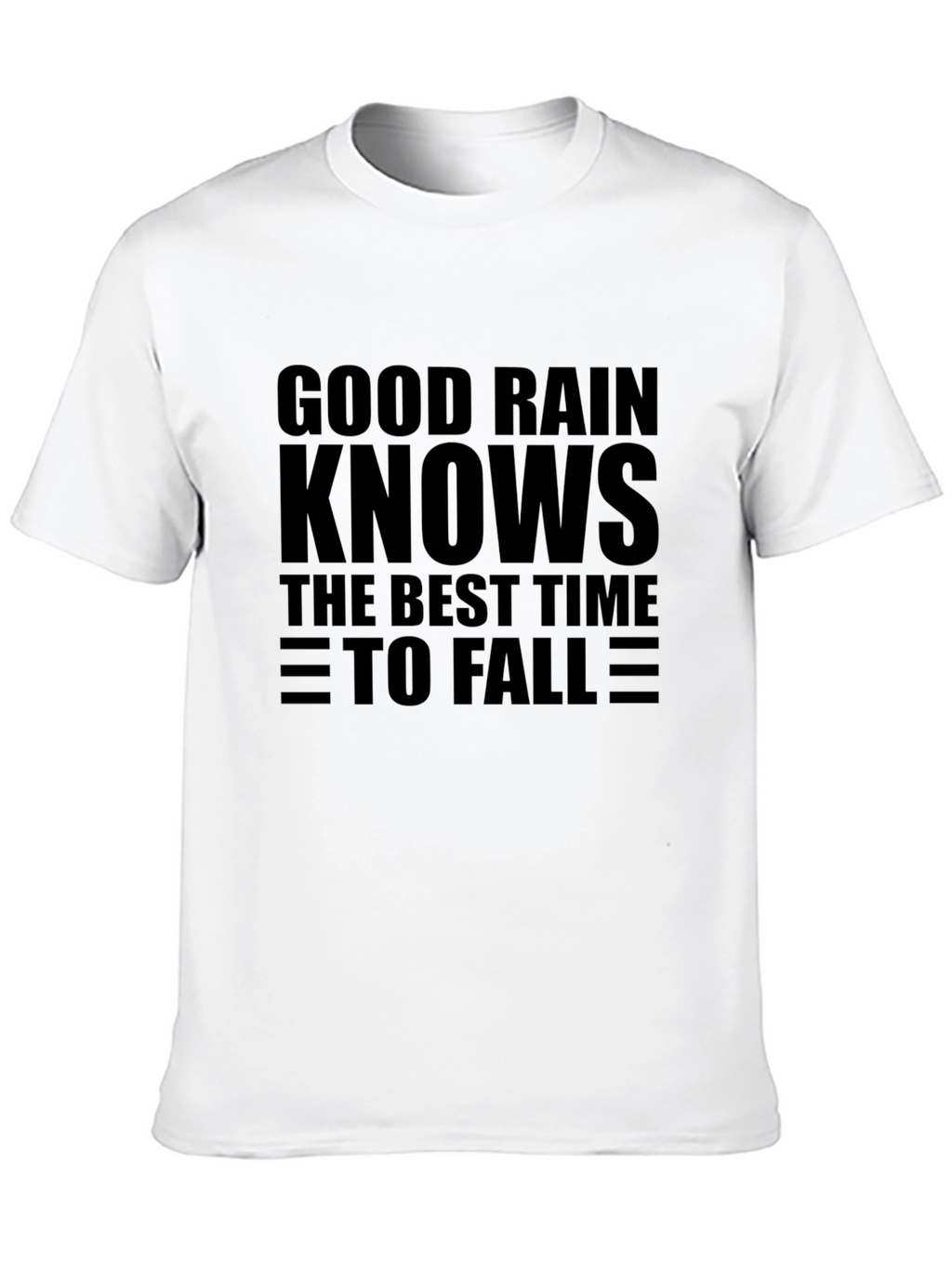 Good Rain Knows T-Shirt - Black Crew Neck
