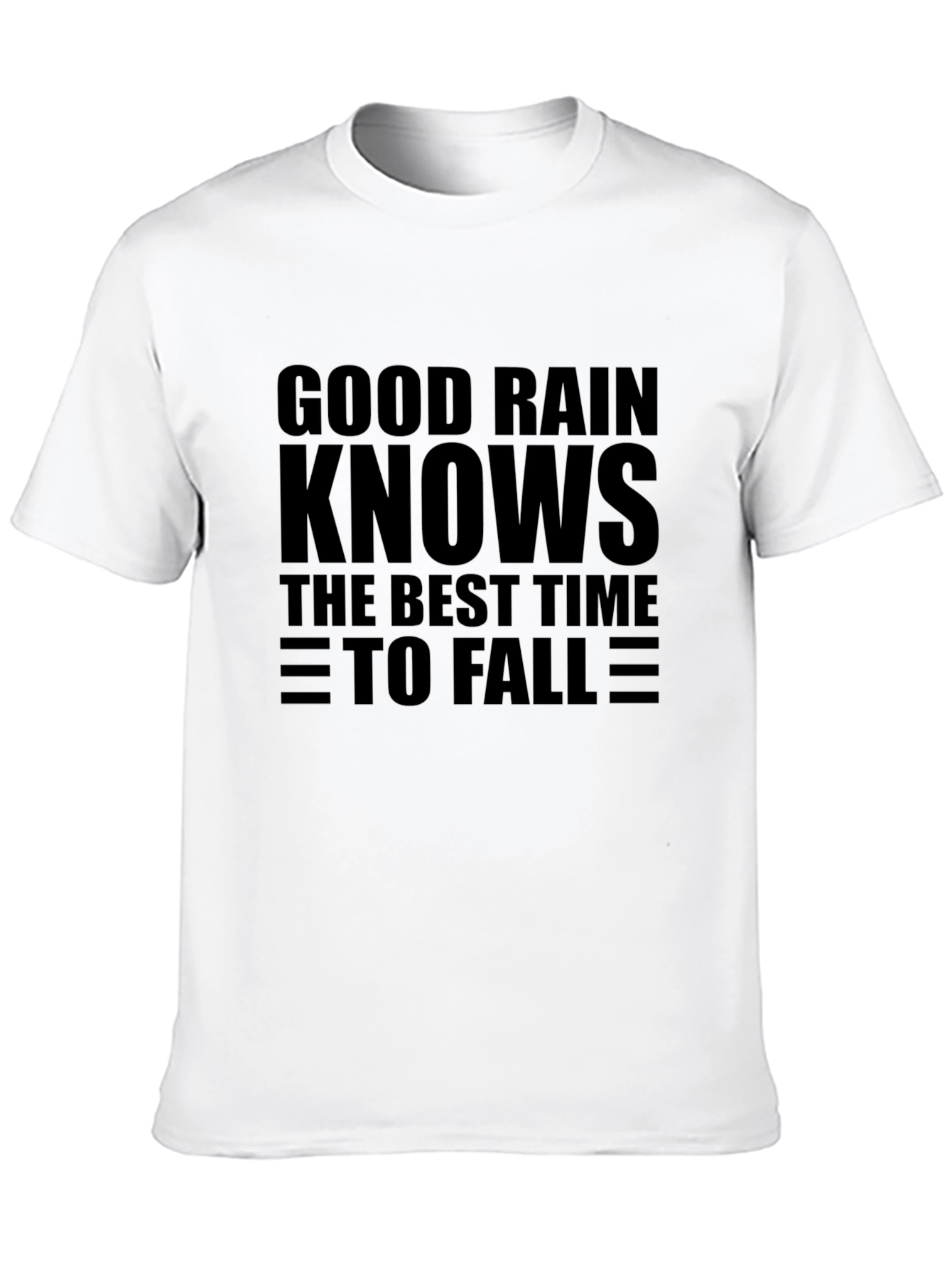Good Rain Knows T-Shirt - Black Crew Neck