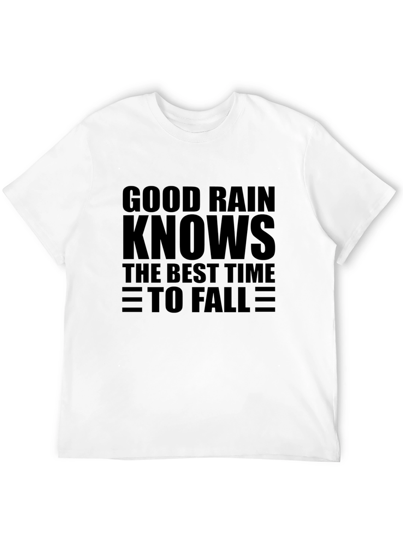 Good Rain Knows T-Shirt - Black Crew Neck