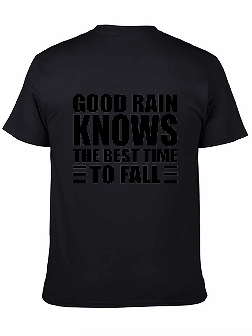 Good Rain Knows T-Shirt - Black Crew Neck