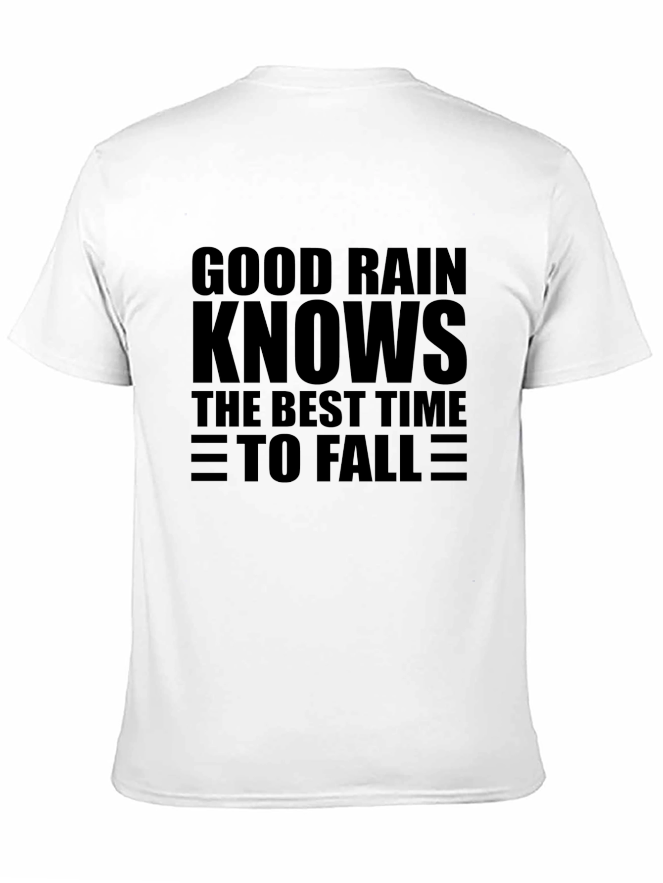 Good Rain Knows T-Shirt - Black Crew Neck