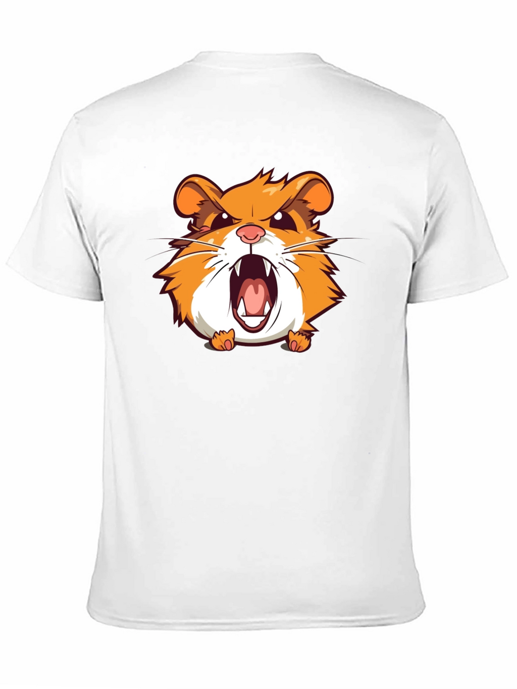 Angry Hamster Graphic T-Shirt - Black Crew Neck Tee