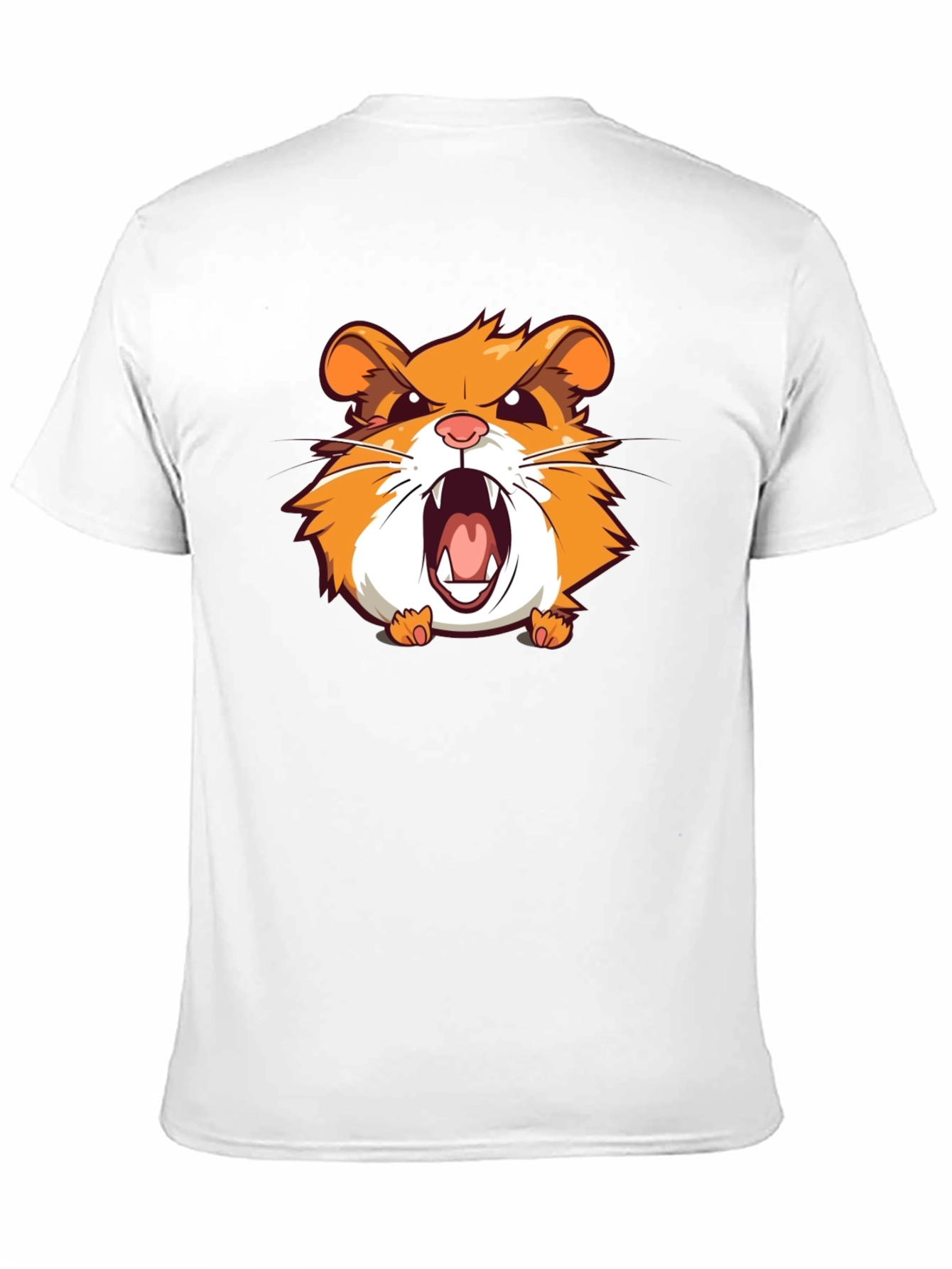 Angry Hamster Graphic T-Shirt - Black Crew Neck Tee