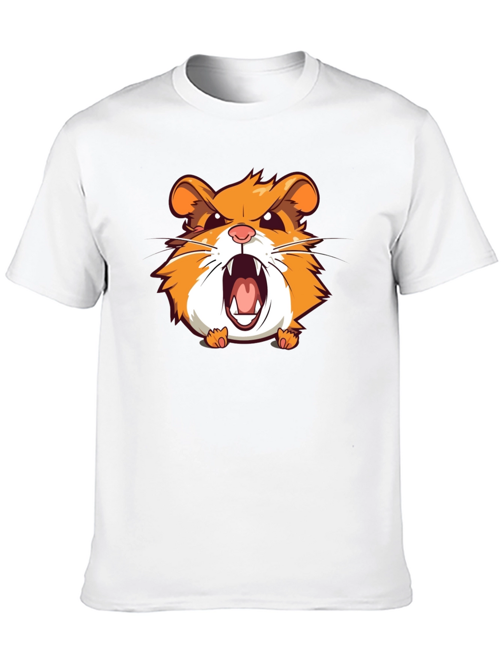 Angry Hamster Graphic T-Shirt - Black Crew Neck Tee