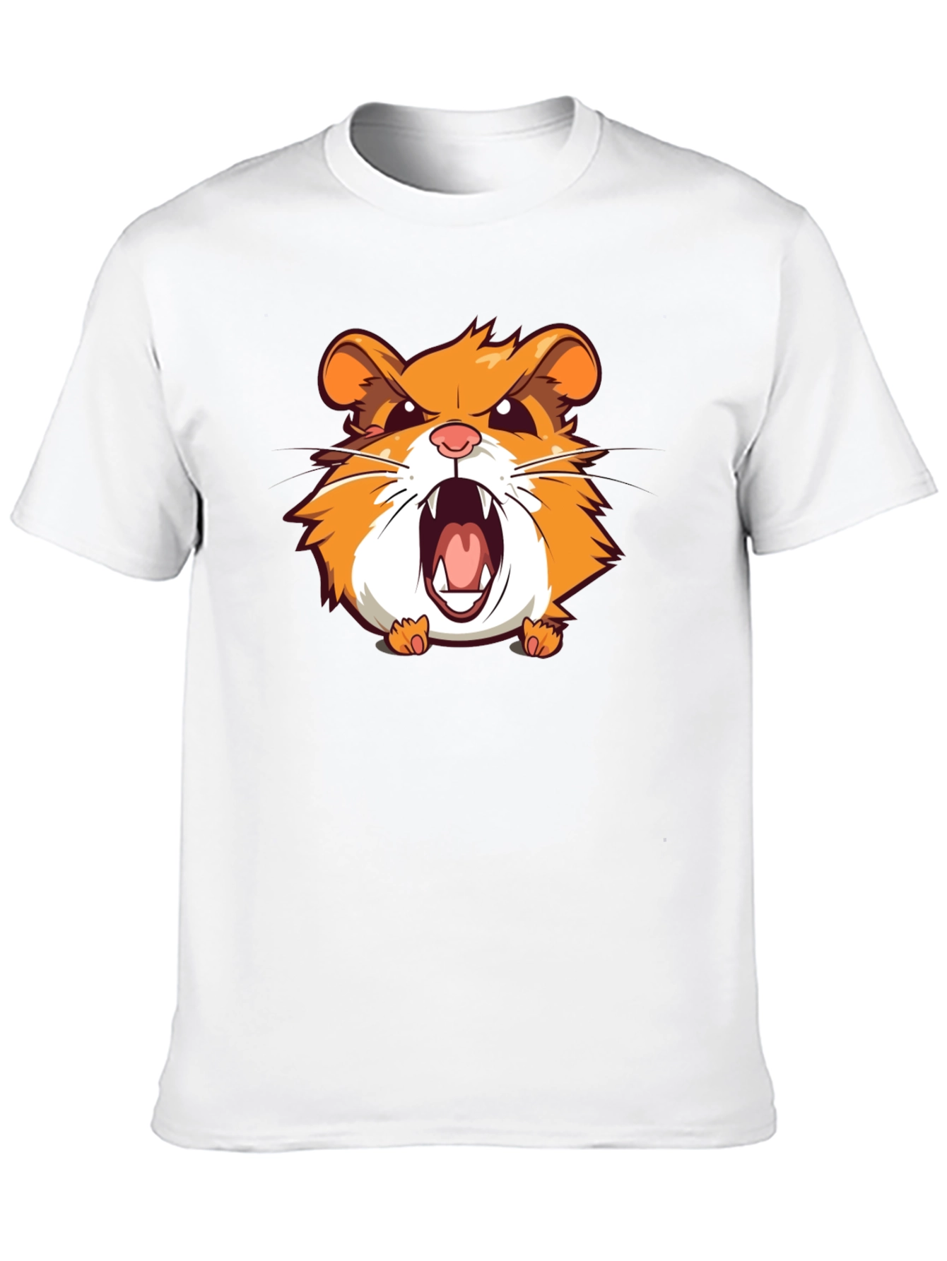 Angry Hamster Graphic T-Shirt - Black Crew Neck Tee