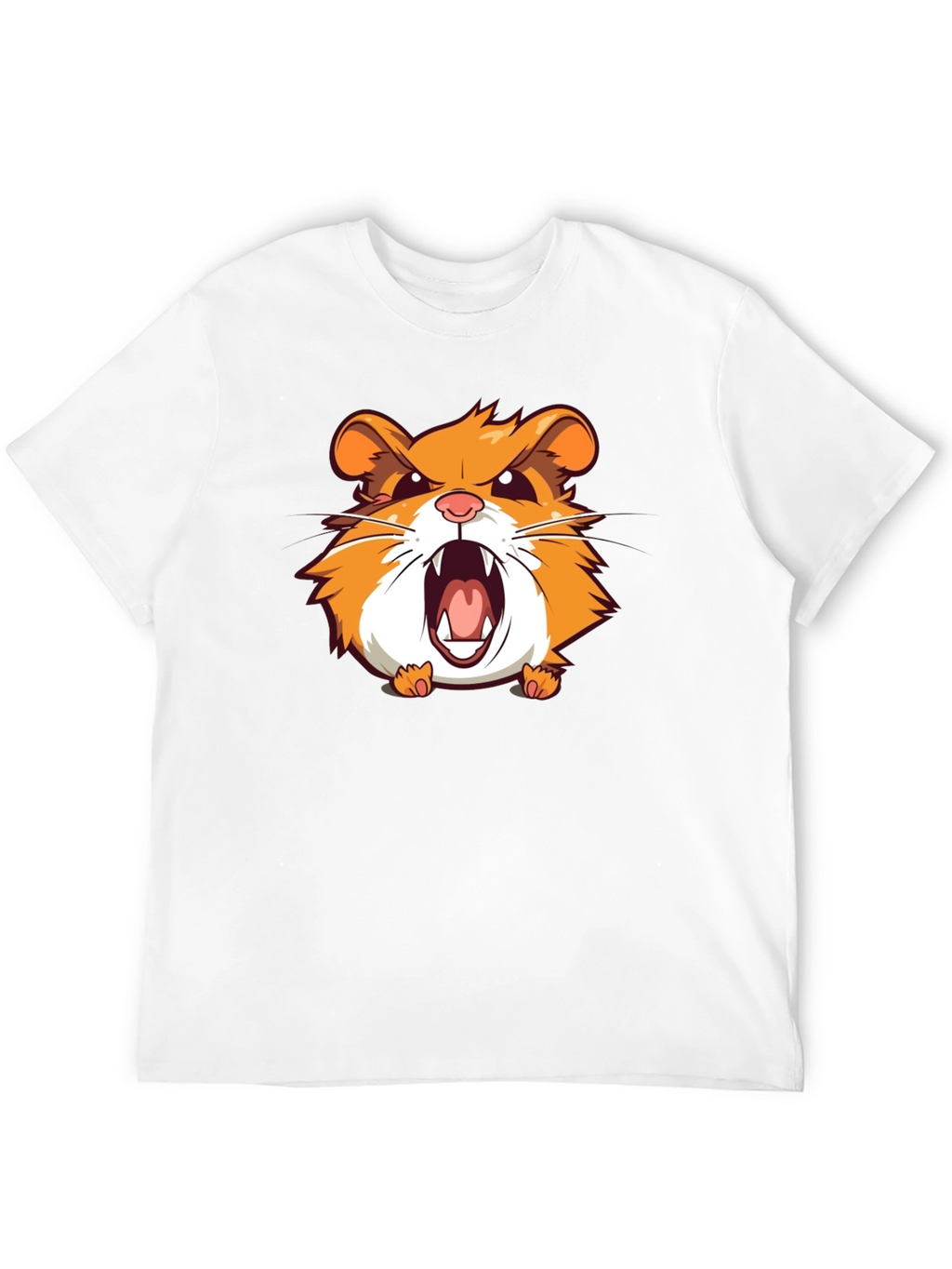Angry Hamster Graphic T-Shirt - Black Crew Neck Tee