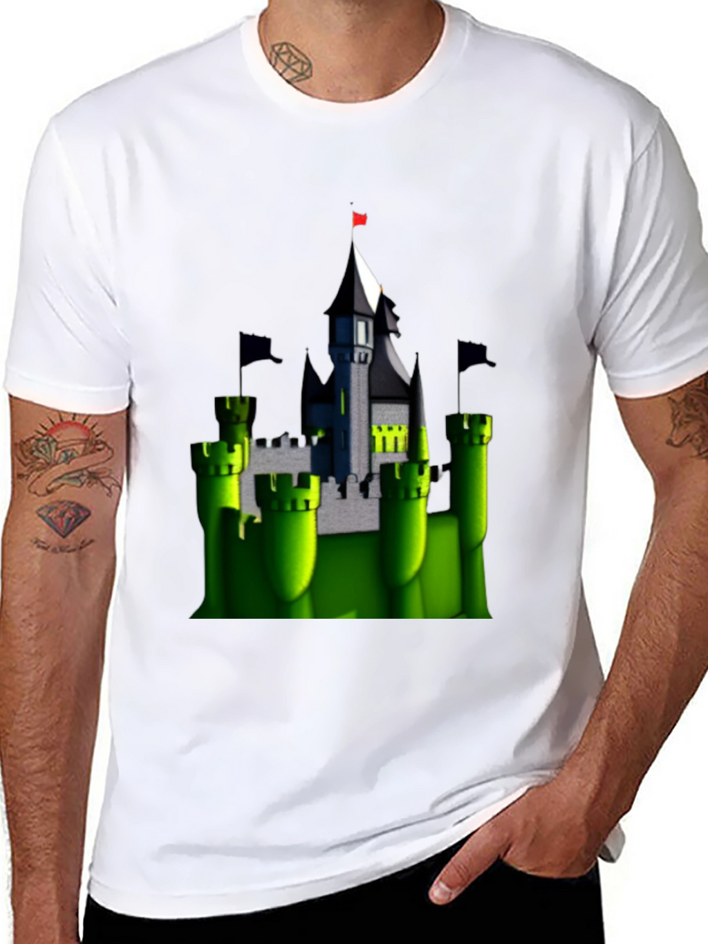 Enchanted Castle T-Shirt - Black Cotton Tee