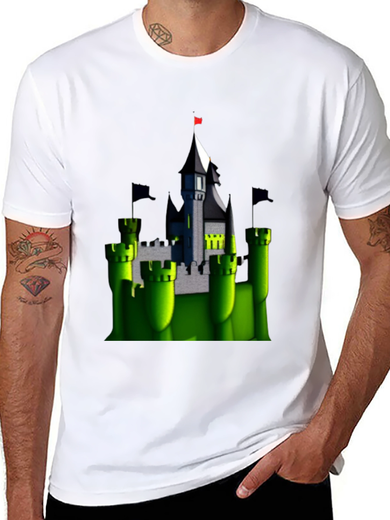 Enchanted Castle T-Shirt - Black Cotton Tee