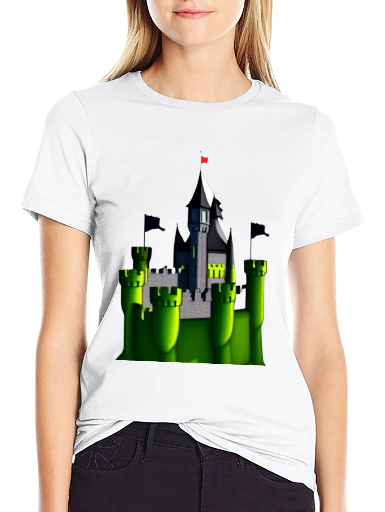 Enchanted Castle T-Shirt - Black Cotton Tee