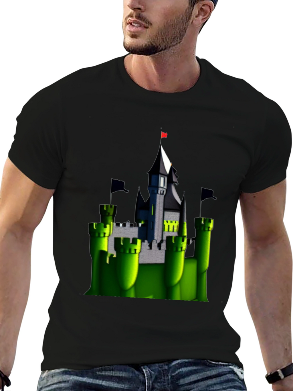 Enchanted Castle T-Shirt - Black Cotton Tee