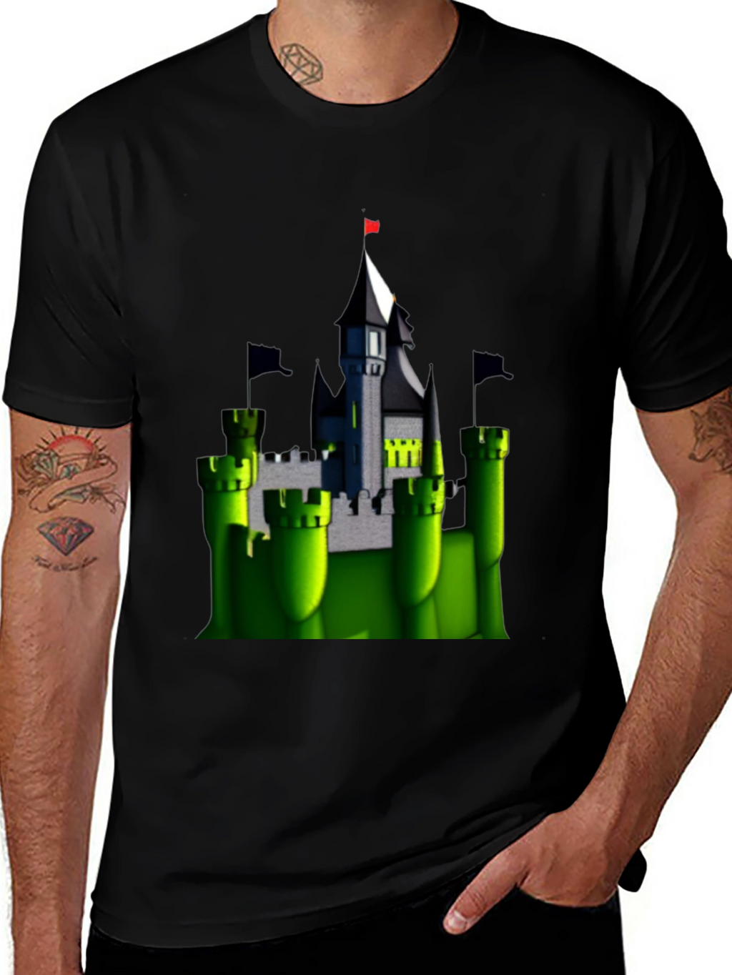 Enchanted Castle T-Shirt - Black Cotton Tee