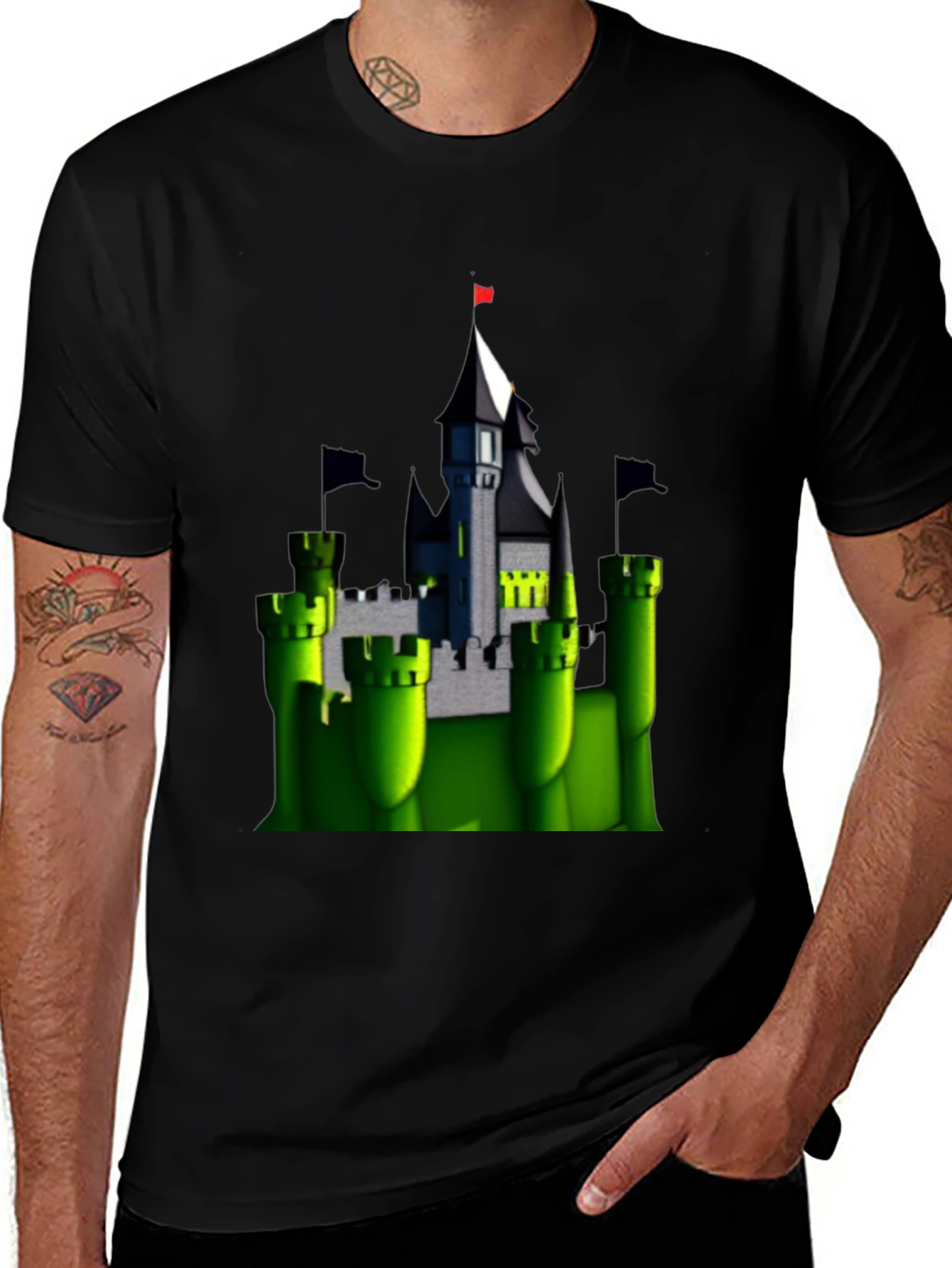 Enchanted Castle T-Shirt - Black Cotton Tee