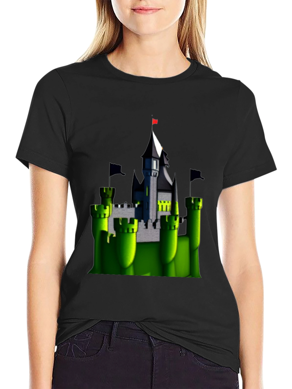 Enchanted Castle T-Shirt - Black Cotton Tee