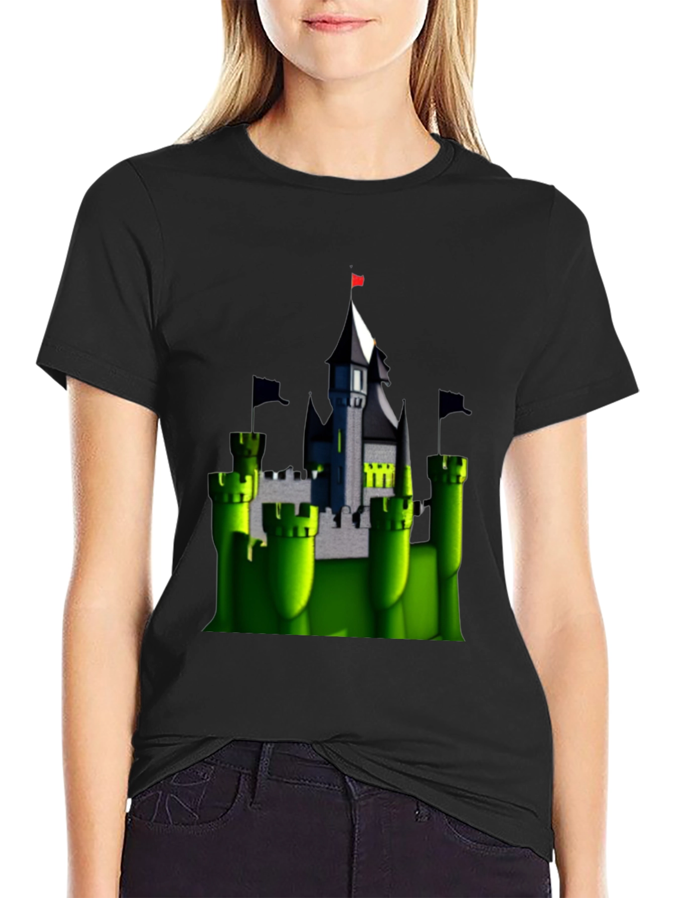 Enchanted Castle T-Shirt - Black Cotton Tee