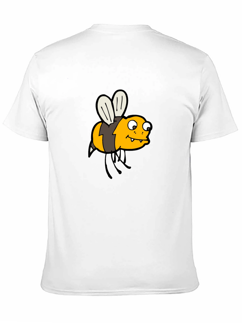 Funny Bee Cartoon Black T-Shirt