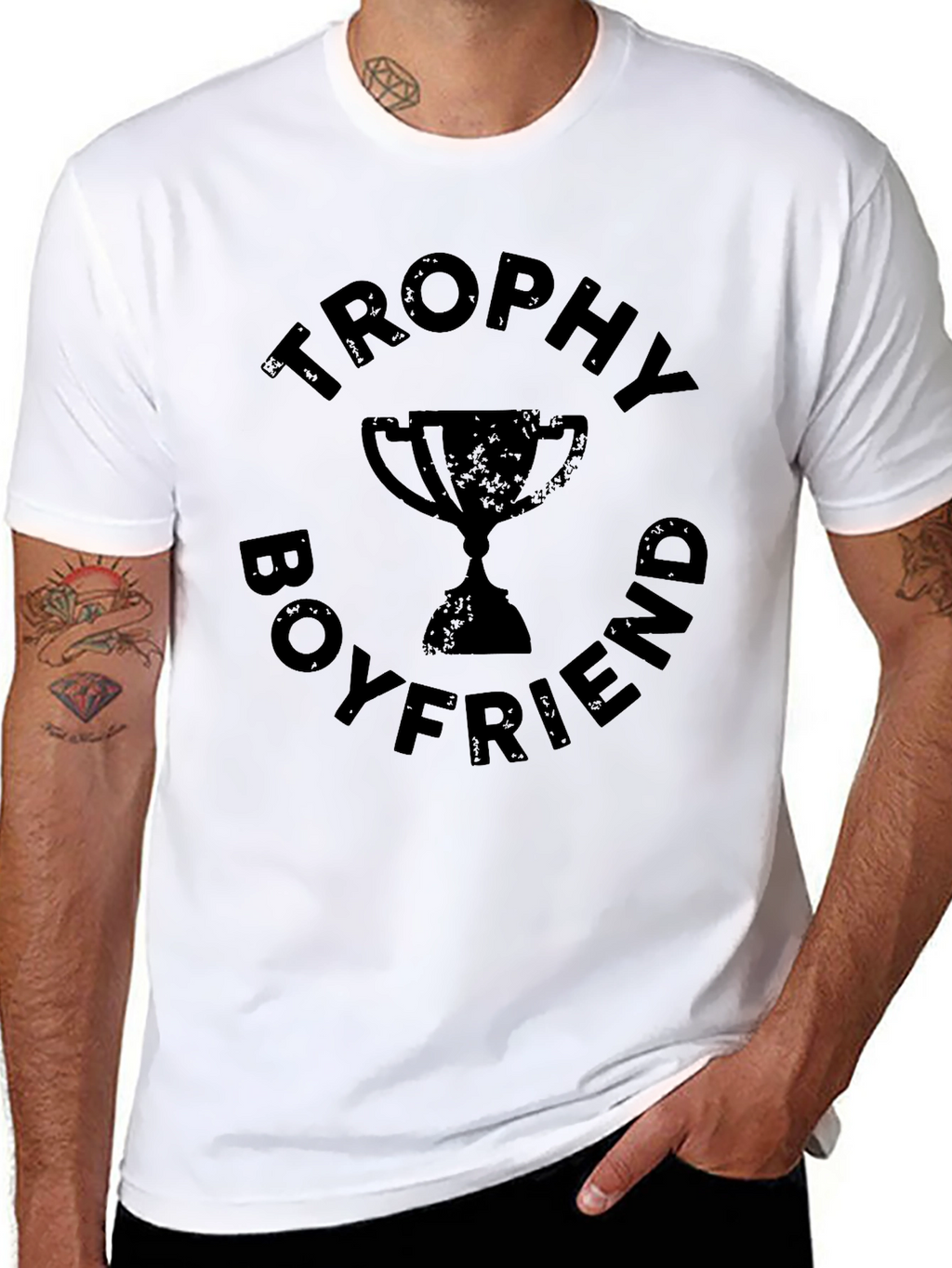 Trophy Boyfriend Black Graphic Tee