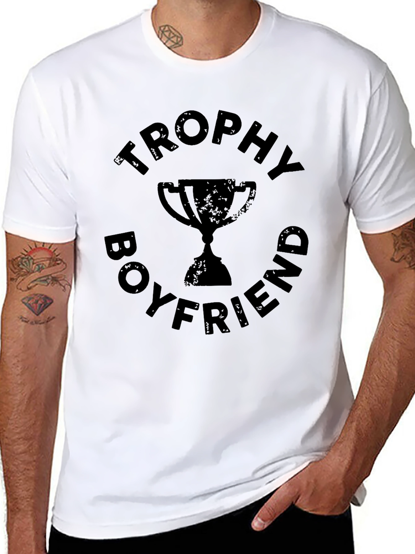 Trophy Boyfriend Black Graphic Tee