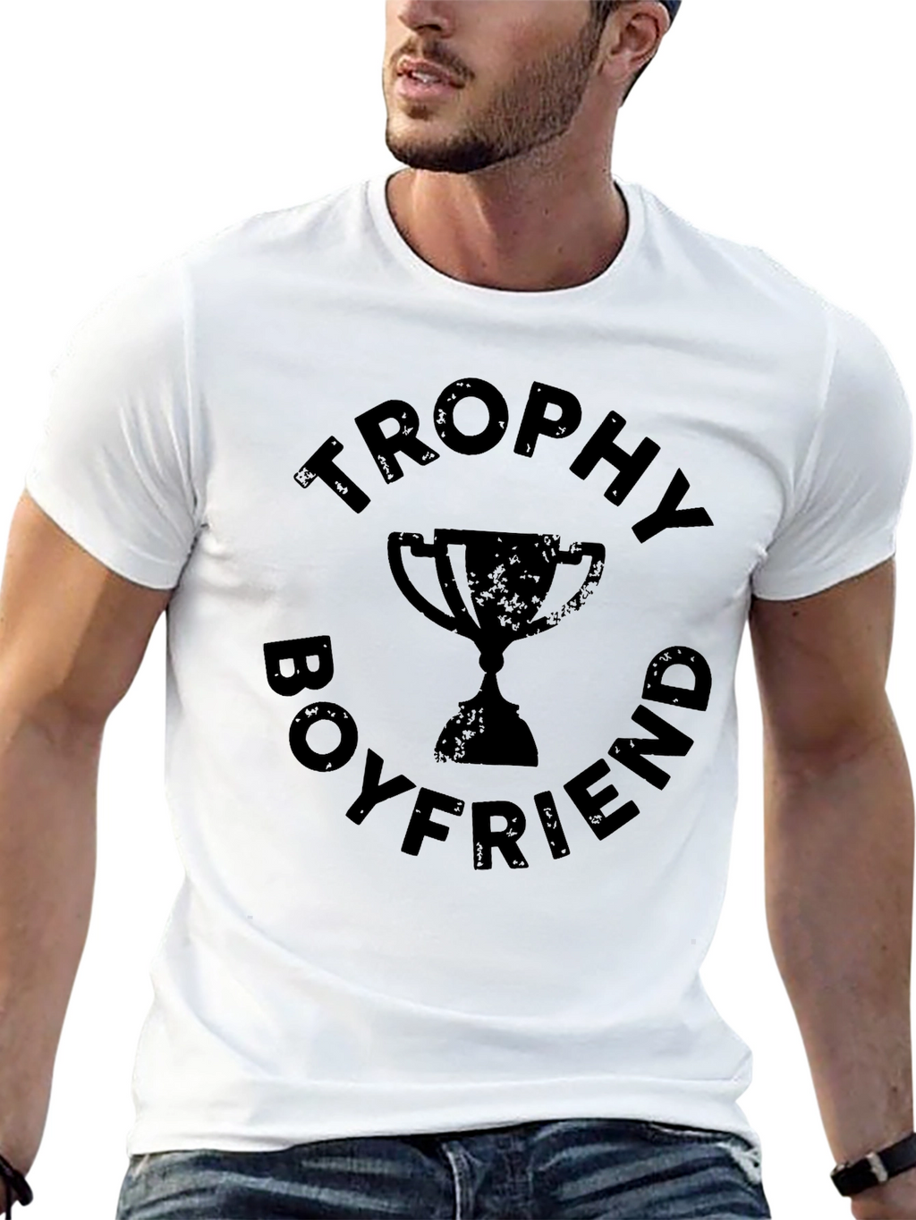 Trophy Boyfriend Black Graphic Tee
