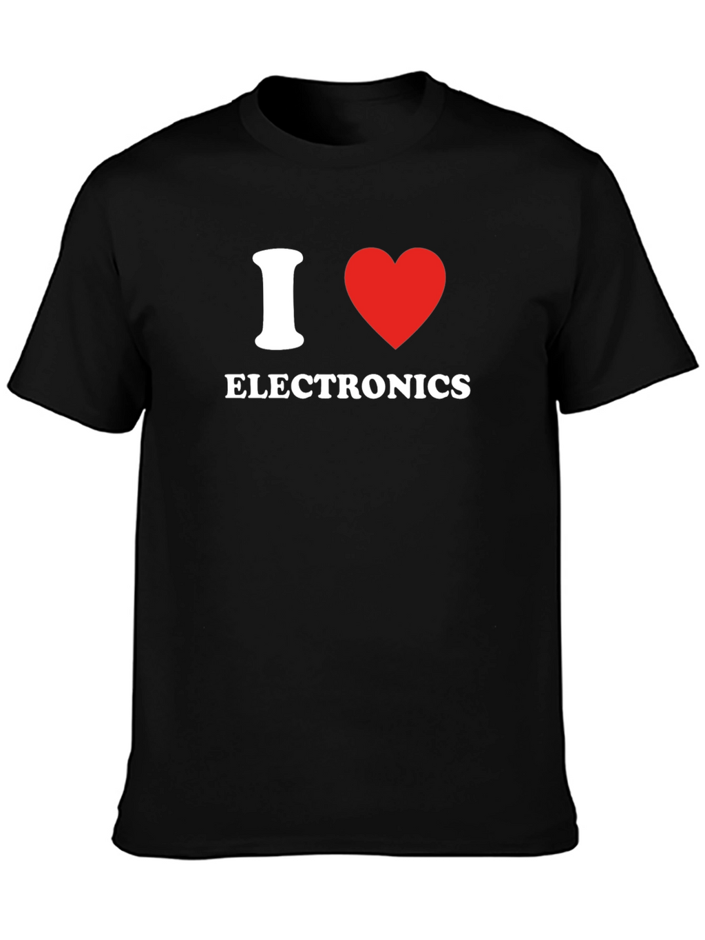 I Love Electronics Black T-Shirt