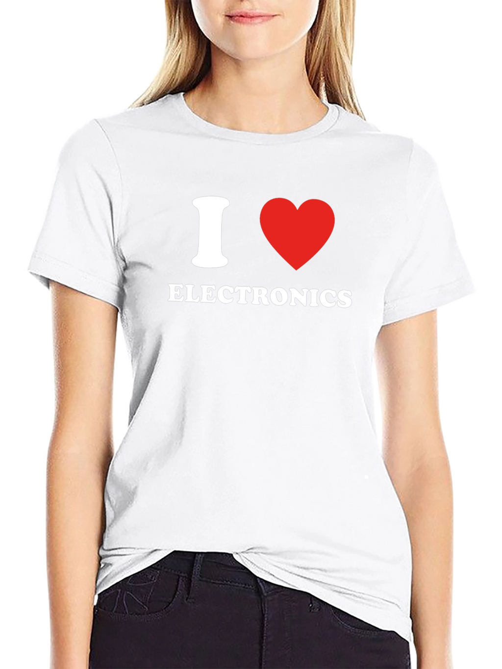 I Love Electronics Black T-Shirt