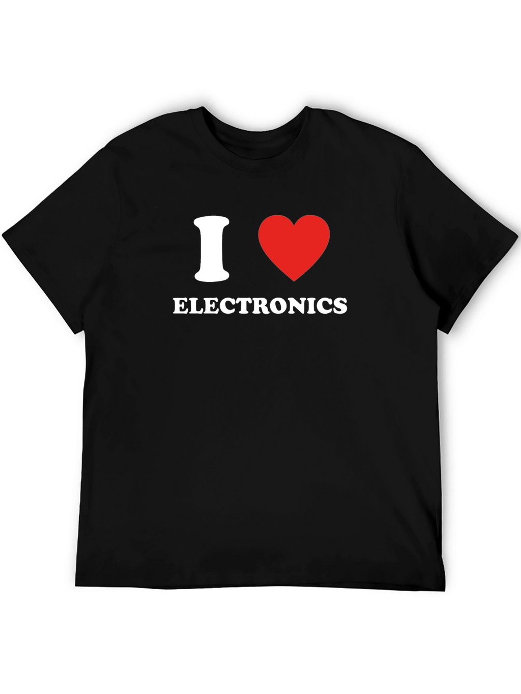 I Love Electronics Black T-Shirt