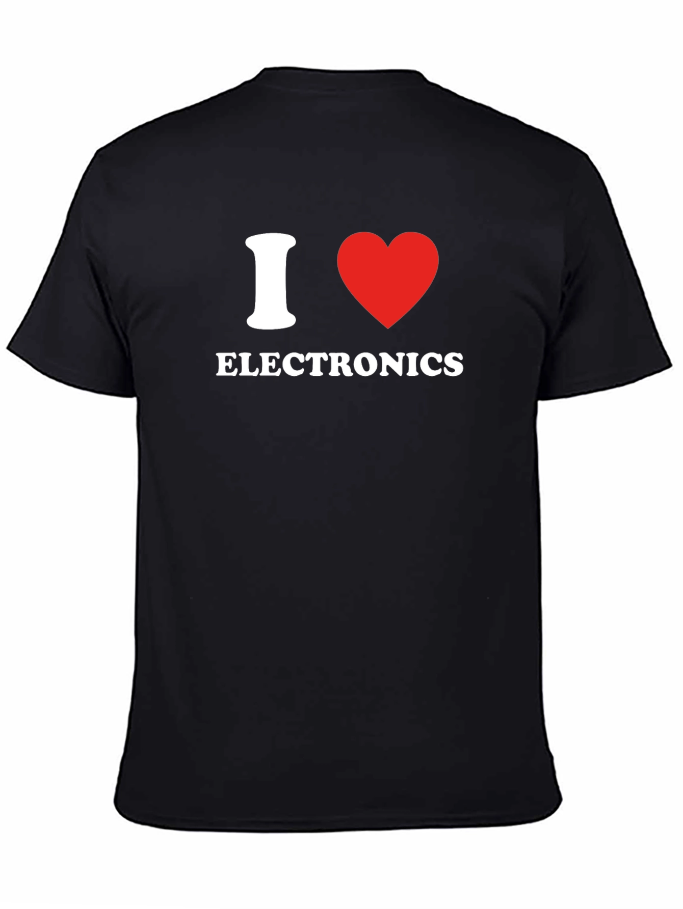 I Love Electronics Black T-Shirt