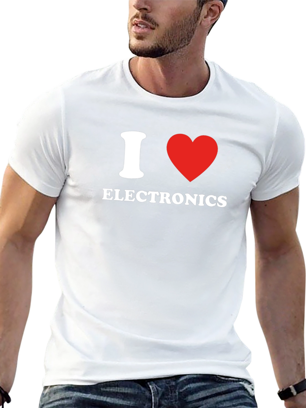 I Love Electronics Black T-Shirt