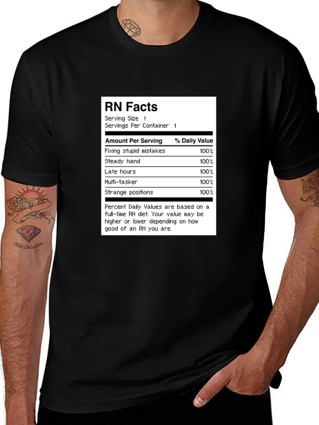 RN Facts T-Shirt - Nurse Humor Tee