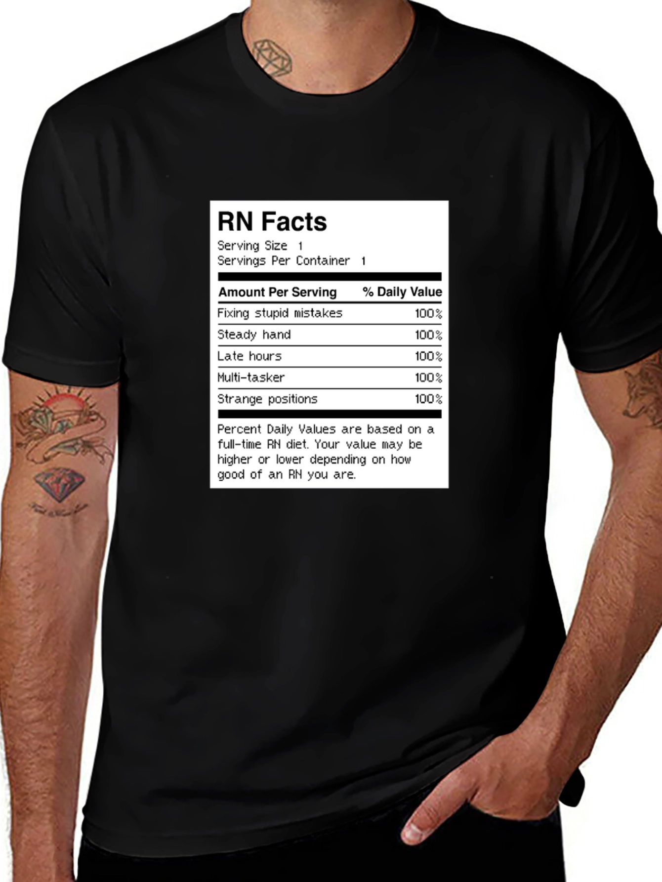 RN Facts T-Shirt - Nurse Humor Tee